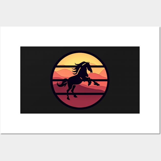 Wild Horse Sunset Wall Art by CANJ72